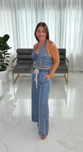 Load image into Gallery viewer, Mineral Washed Light Denim Pant Set
