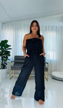 Load image into Gallery viewer, Pinstripe Strapless Jumpsuit
