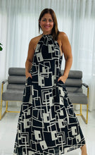 Load image into Gallery viewer, Geo Halter Maxi Dress
