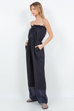 Load image into Gallery viewer, Pinstripe Strapless Jumpsuit
