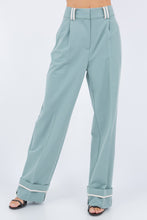 Load image into Gallery viewer, Slate Blue Contrast Trouser Pant
