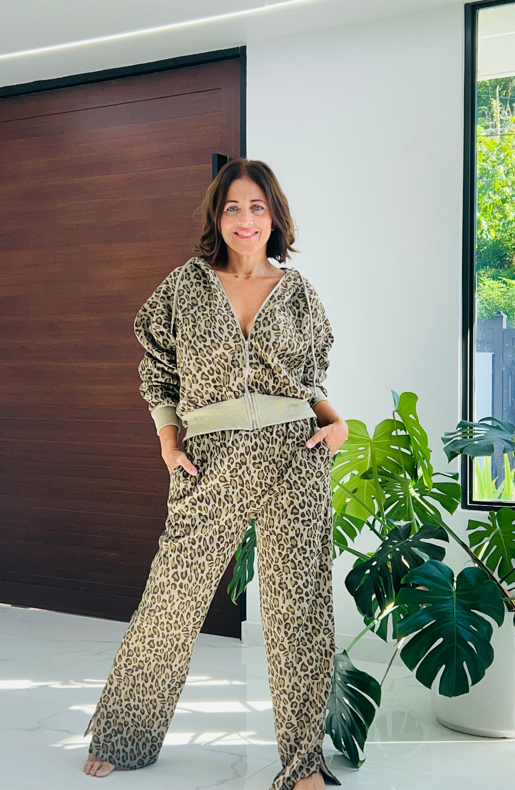 Animal Print Pant Set