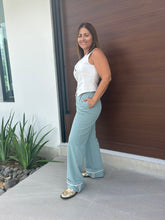 Load image into Gallery viewer, Slate Blue Contrast Trouser Pant
