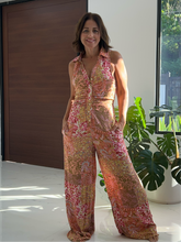 Load image into Gallery viewer, Flower Print Wide Leg Jumpsuit
