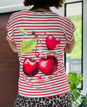 Load image into Gallery viewer, Red Cherry Stripes Top
