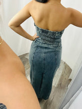 Load image into Gallery viewer, Strapless Denim Dress
