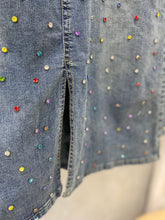 Load image into Gallery viewer, Rhinestone Denim Midi Skirt
