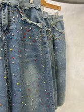 Load image into Gallery viewer, Rhinestone Denim Midi Skirt
