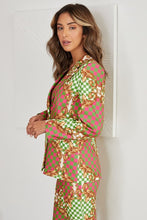 Load image into Gallery viewer, ROCOCO CHECKERED PRINT BLAZER
