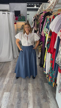 Load and play video in Gallery viewer, Maia Maxi Denim Skirt
