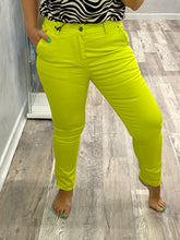 Load image into Gallery viewer, Mellow Yellow Cotton Blend Pants
