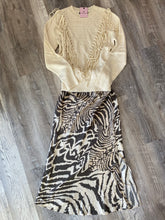 Load image into Gallery viewer, Animal Print Satin Midi Skirt
